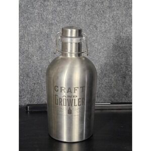 SS Growler Stainless Steel Craft Beer 2 Liter 64 oz Growler Travel Vacation Home
